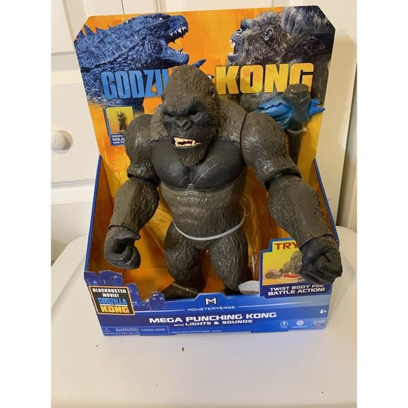 PLAYMATES MONSTERVERSE GODZILLA VS KONG 13" MEGA PUNCHING KONG SOUNDS & … - Picture 2 of 8